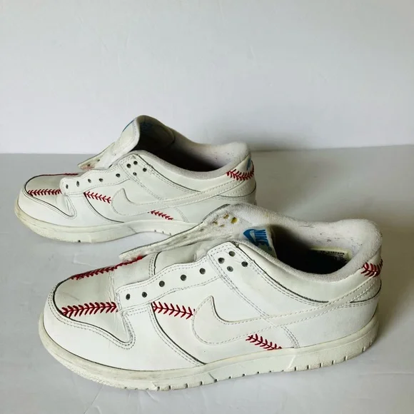 NIKE DUNK LOW OPENING DAY! BASEBALL MLB DIAMOND SERIES Nike 310569-115 SIZE 5Y - Picture 4 of 7
